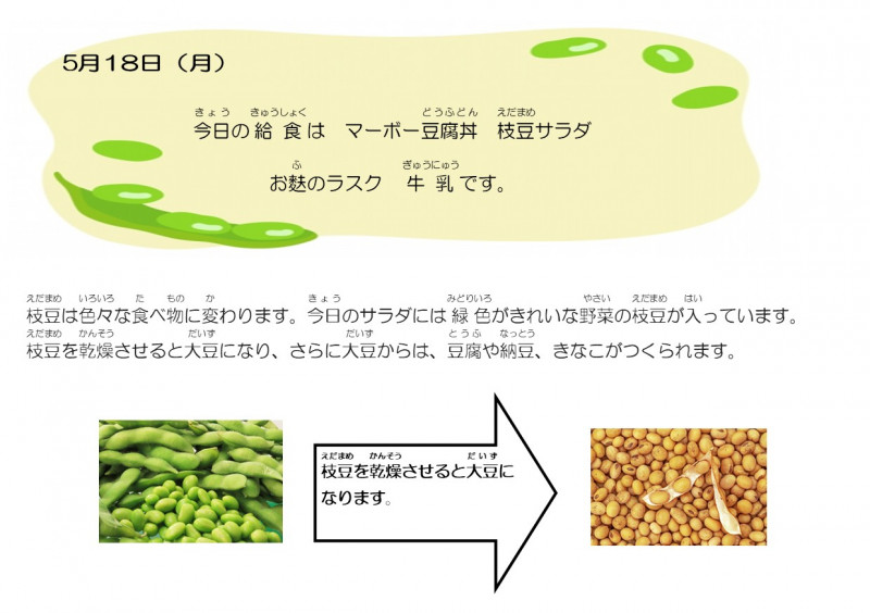 5.18　枝豆&rarr;大豆